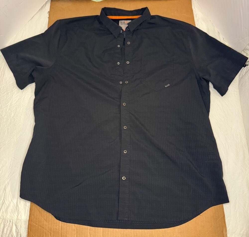 5.11 Tactical Men's Aerial Short Sleeve Shirt Black XL